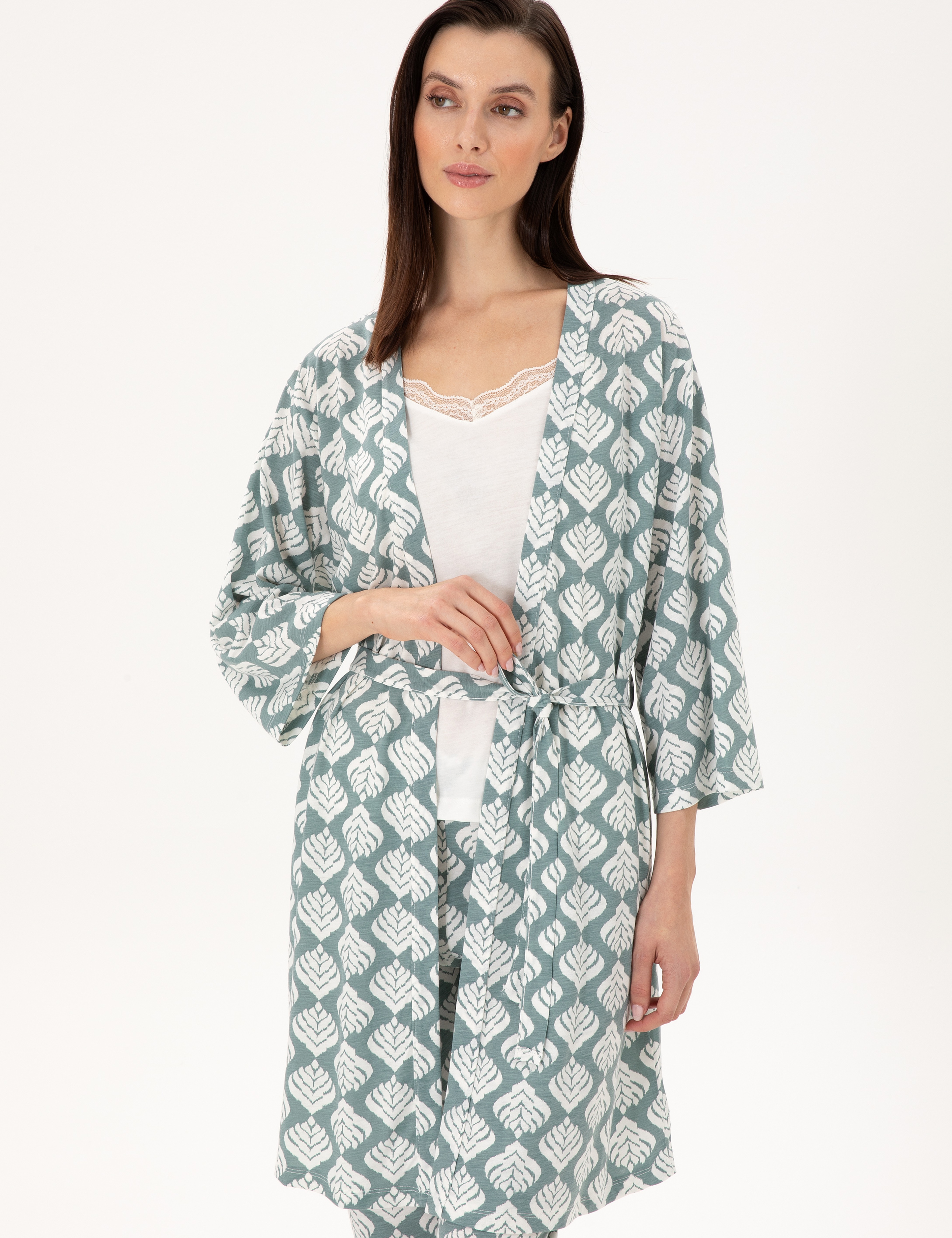 Krem 3'lü Pijama Takımı - Image 3