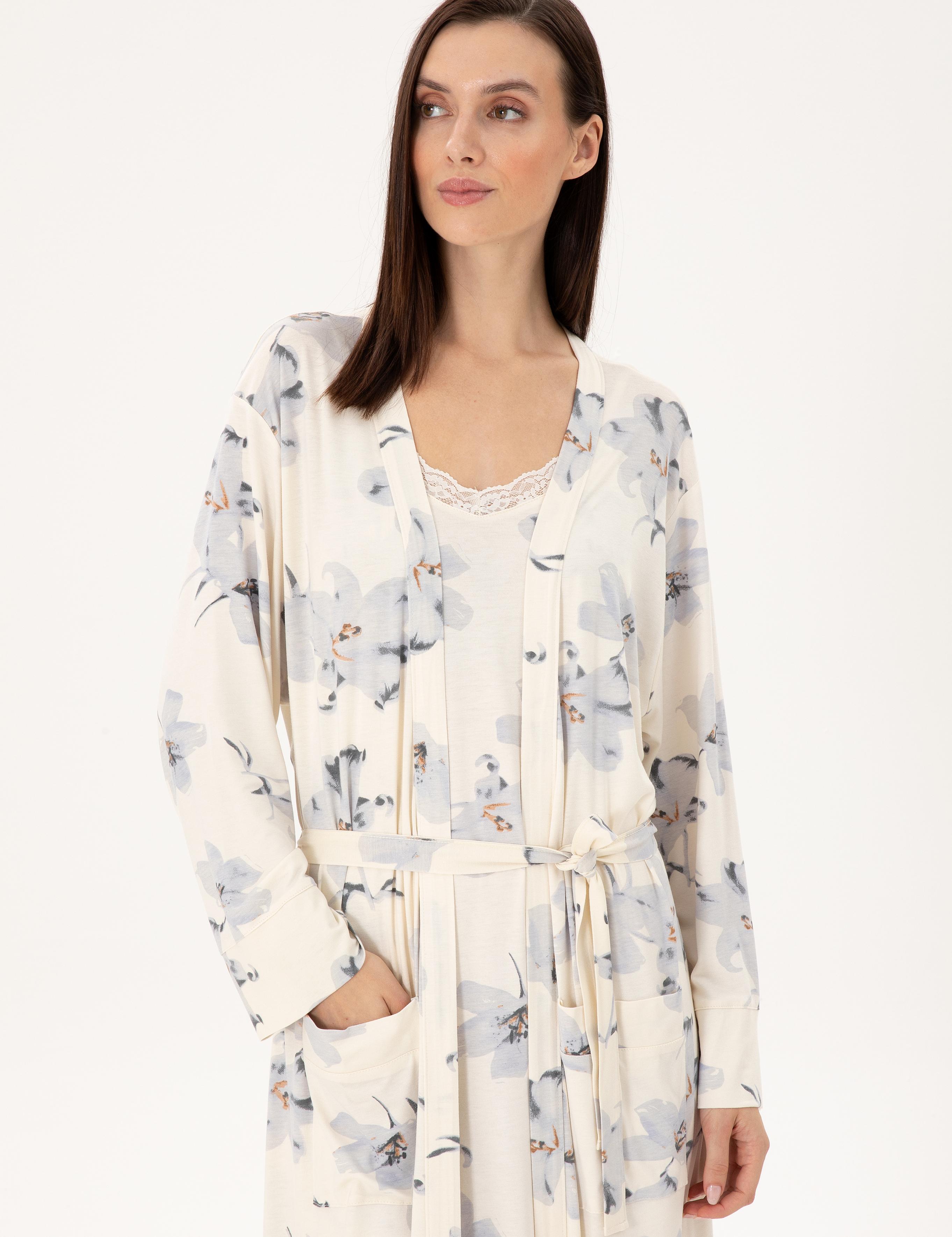 Krem Gecelik & Sabahlık Takım