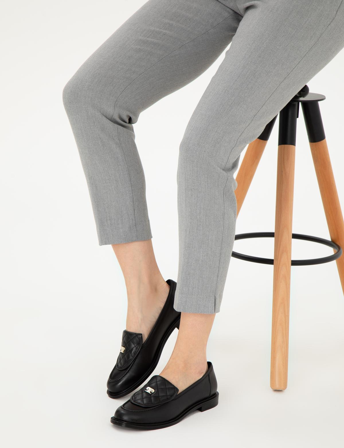 Siyah Casual Deri Ayakkabı - 50296084002