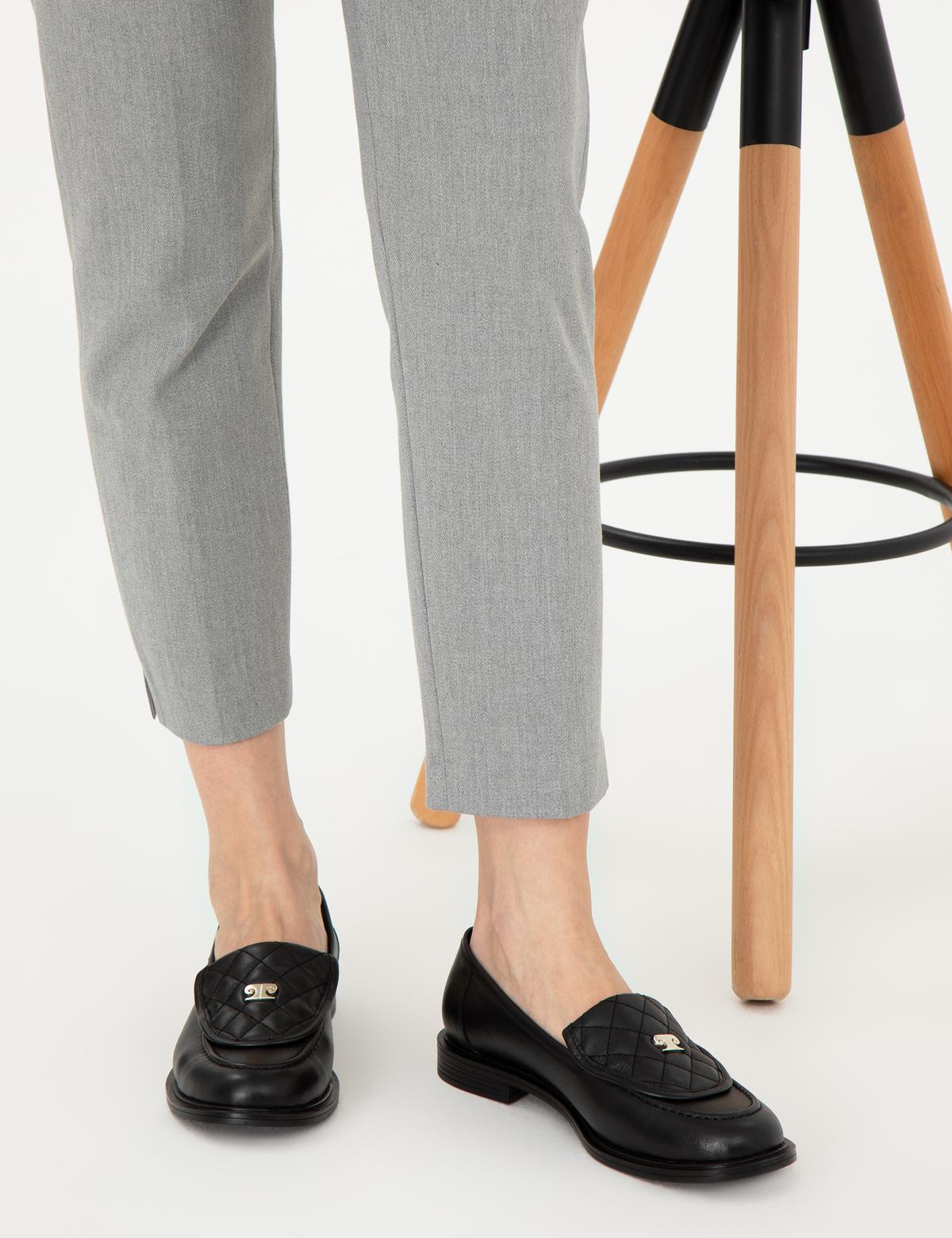 Siyah Casual Deri Ayakkabı - 50296084002