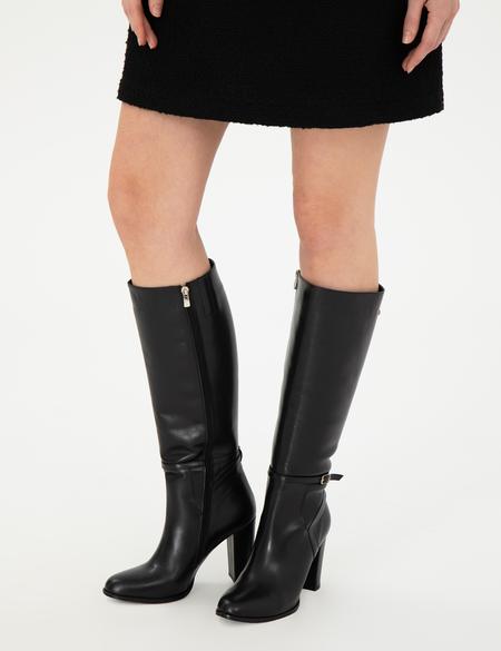 Siyah Topuklu Çizme - 50295880001