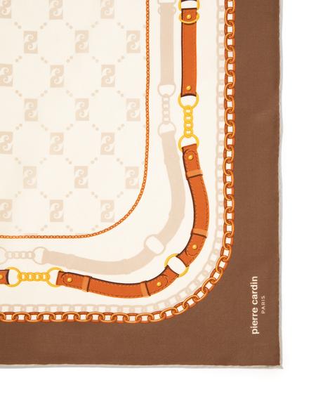 Kahverengi İpek Eşarp - 50307816002