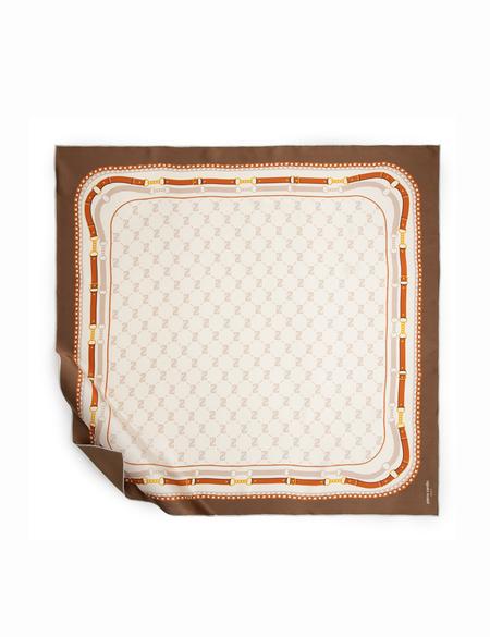 Kahverengi İpek Eşarp - 50307816002