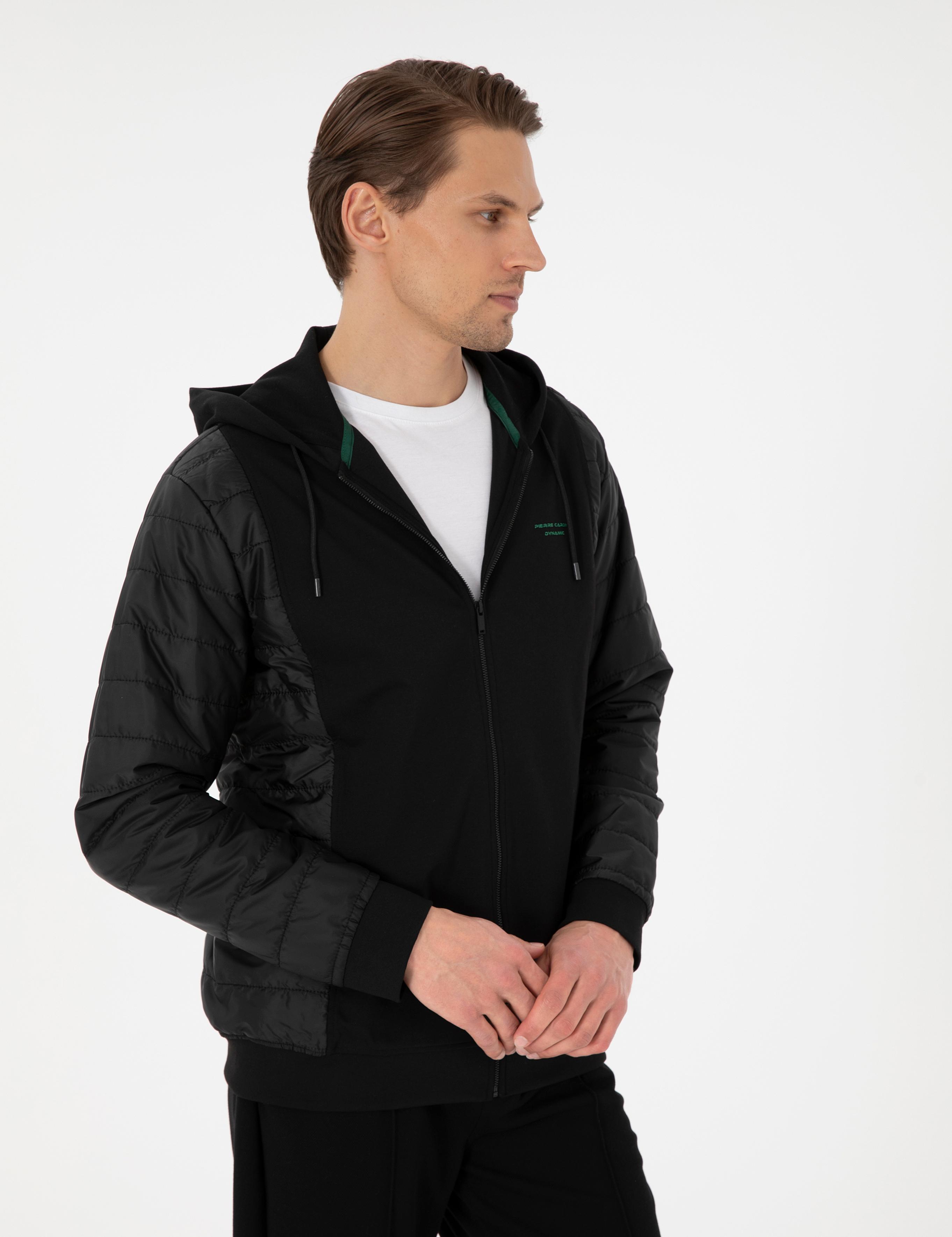 Siyah Regular Fit Örme Hırka