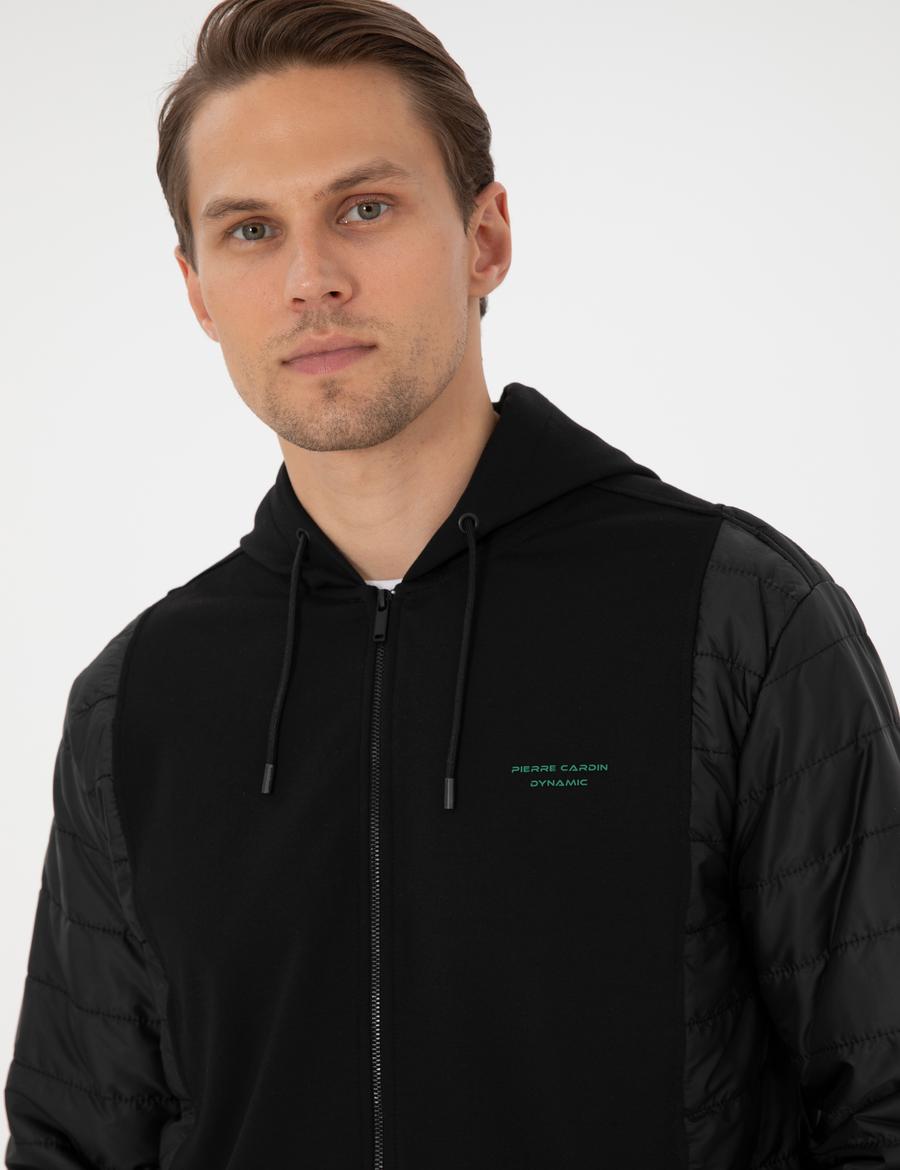 Siyah Regular Fit Örme Hırka