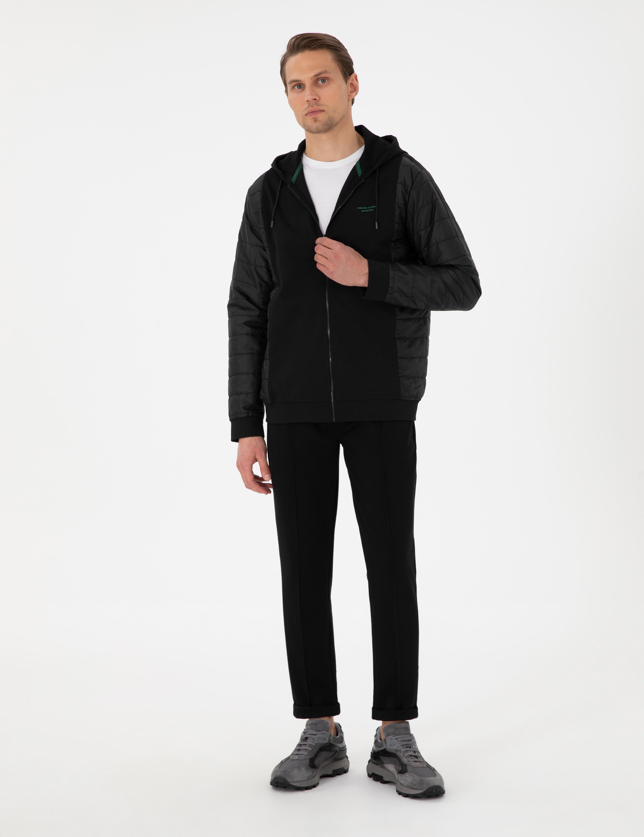 Siyah Regular Fit Örme Hırka