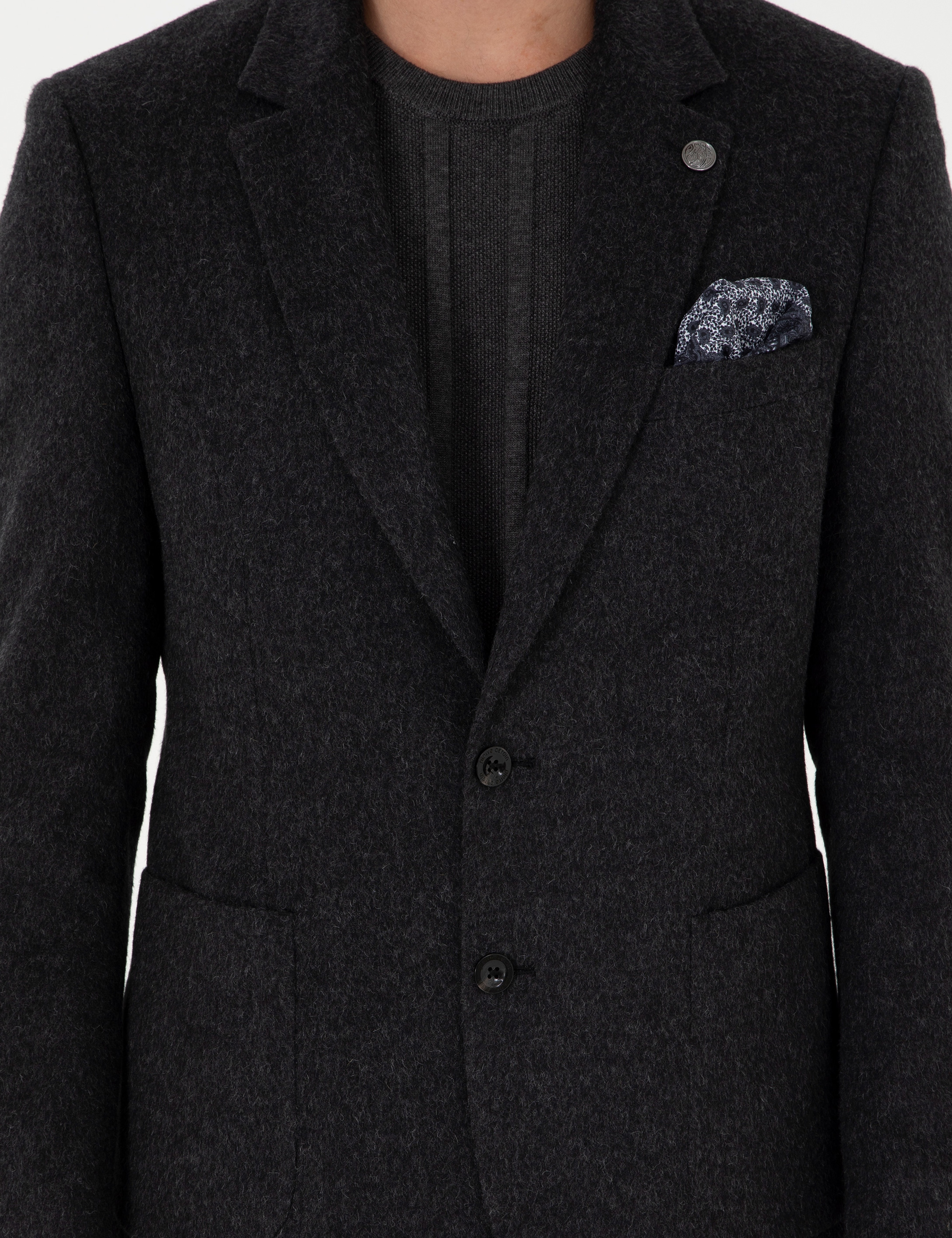 Antrasit Slim Fit Ceket