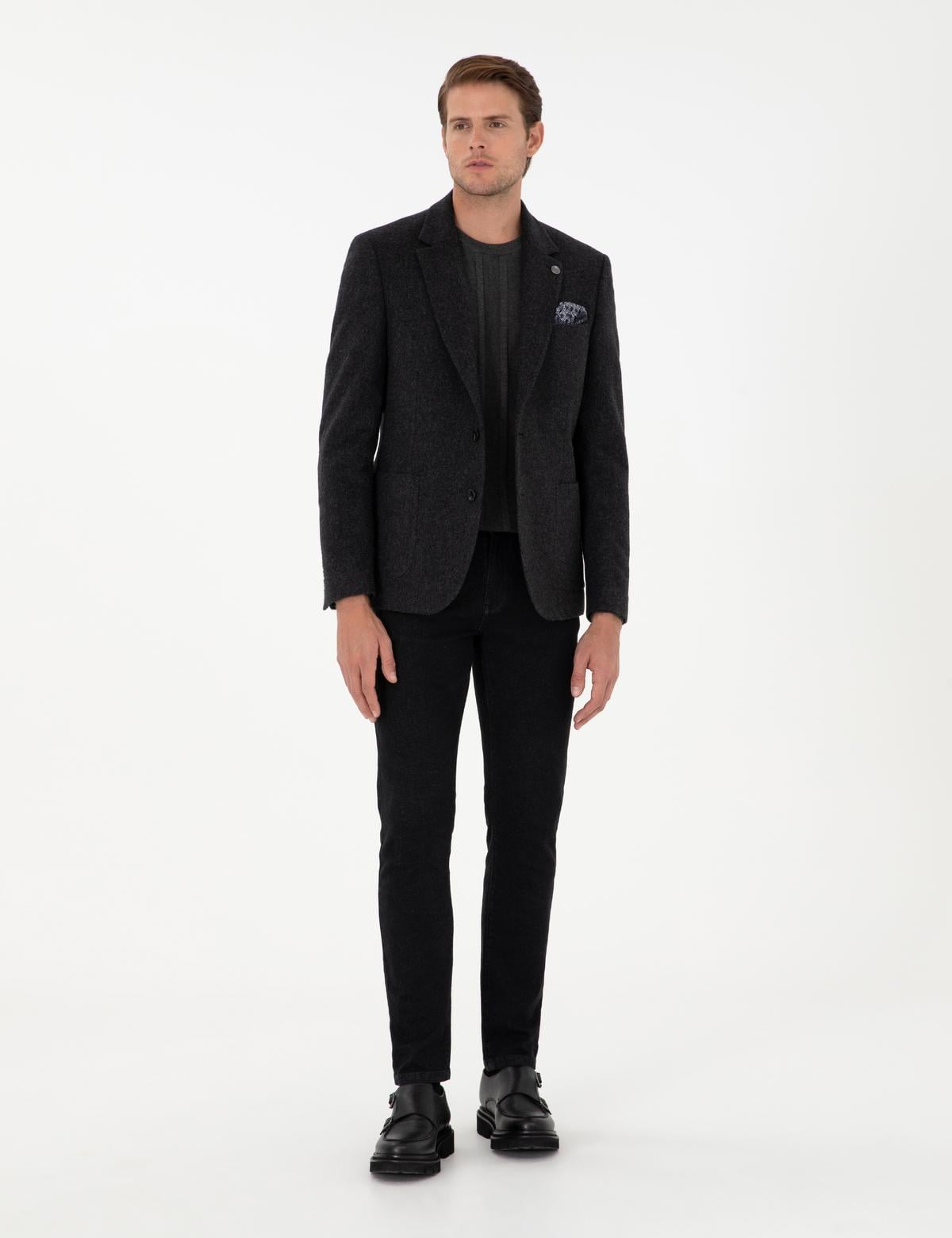 Antrasit Slim Fit Ceket - 50298109044