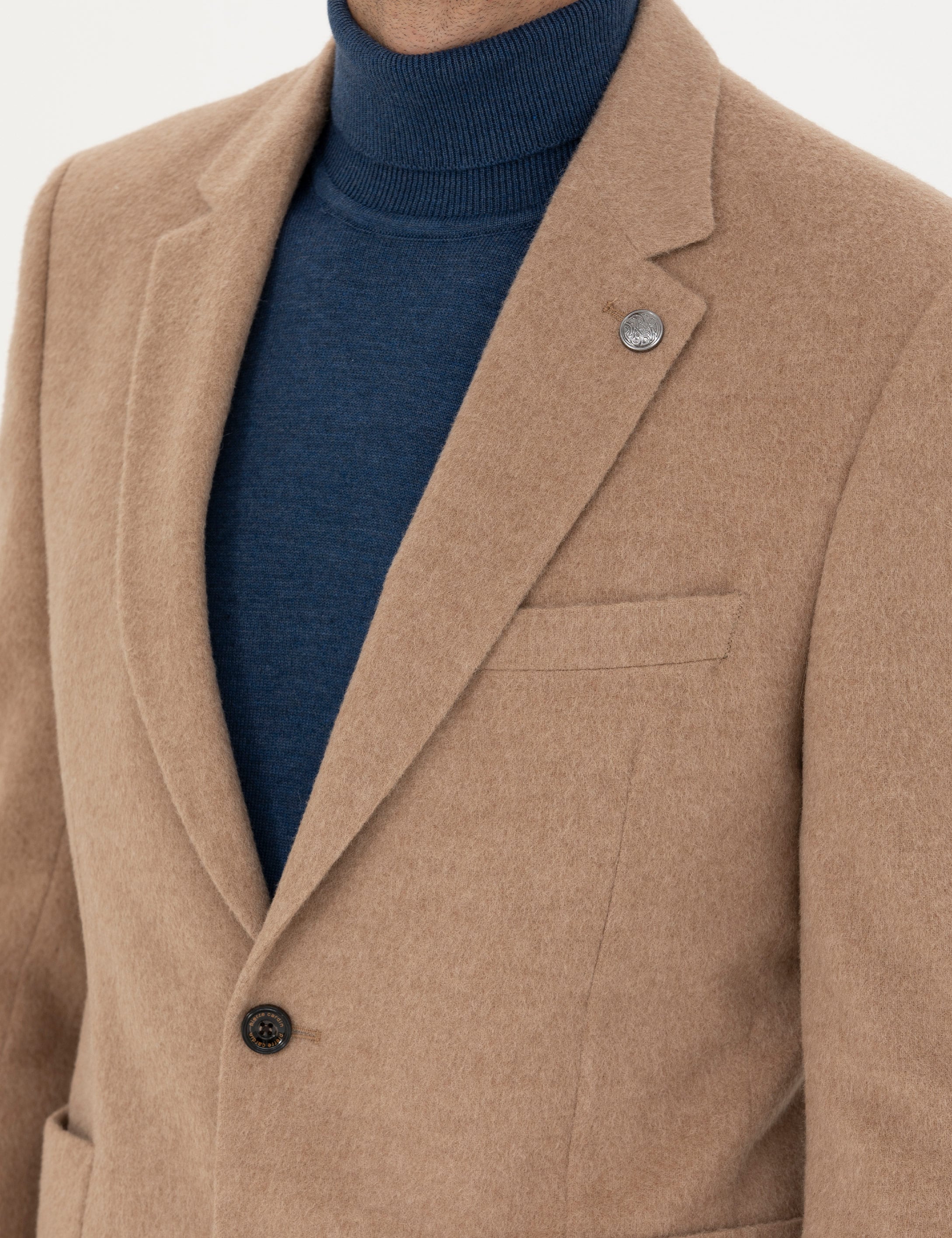 Camel Slim Fit Ceket