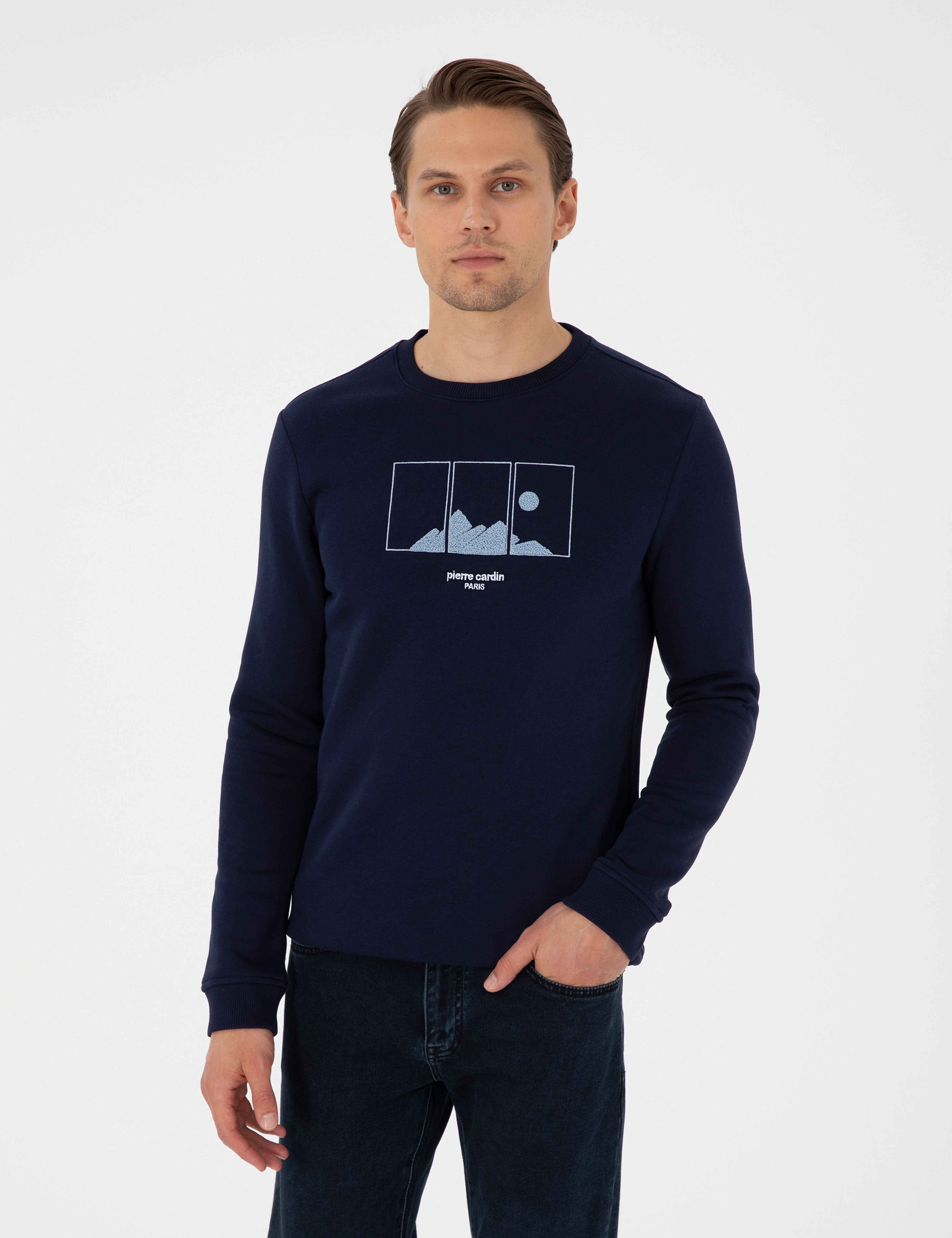 Lacivert Regular Fit Sweatshirt - Image 1