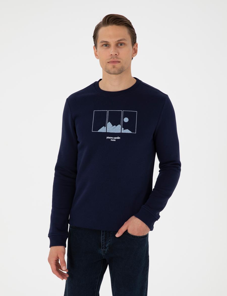 Lacivert Regular Fit Sweatshirt