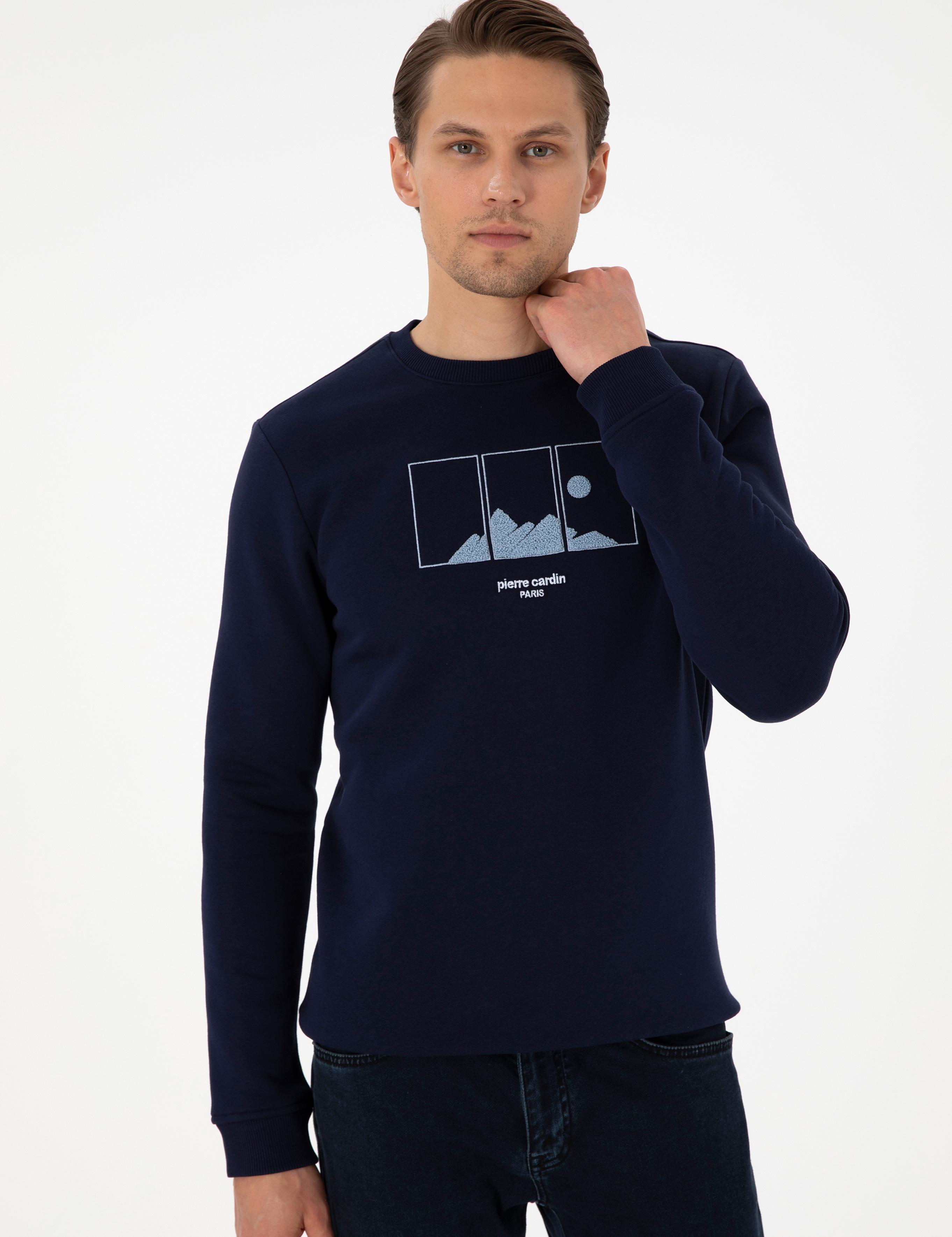 Lacivert Regular Fit Sweatshirt
