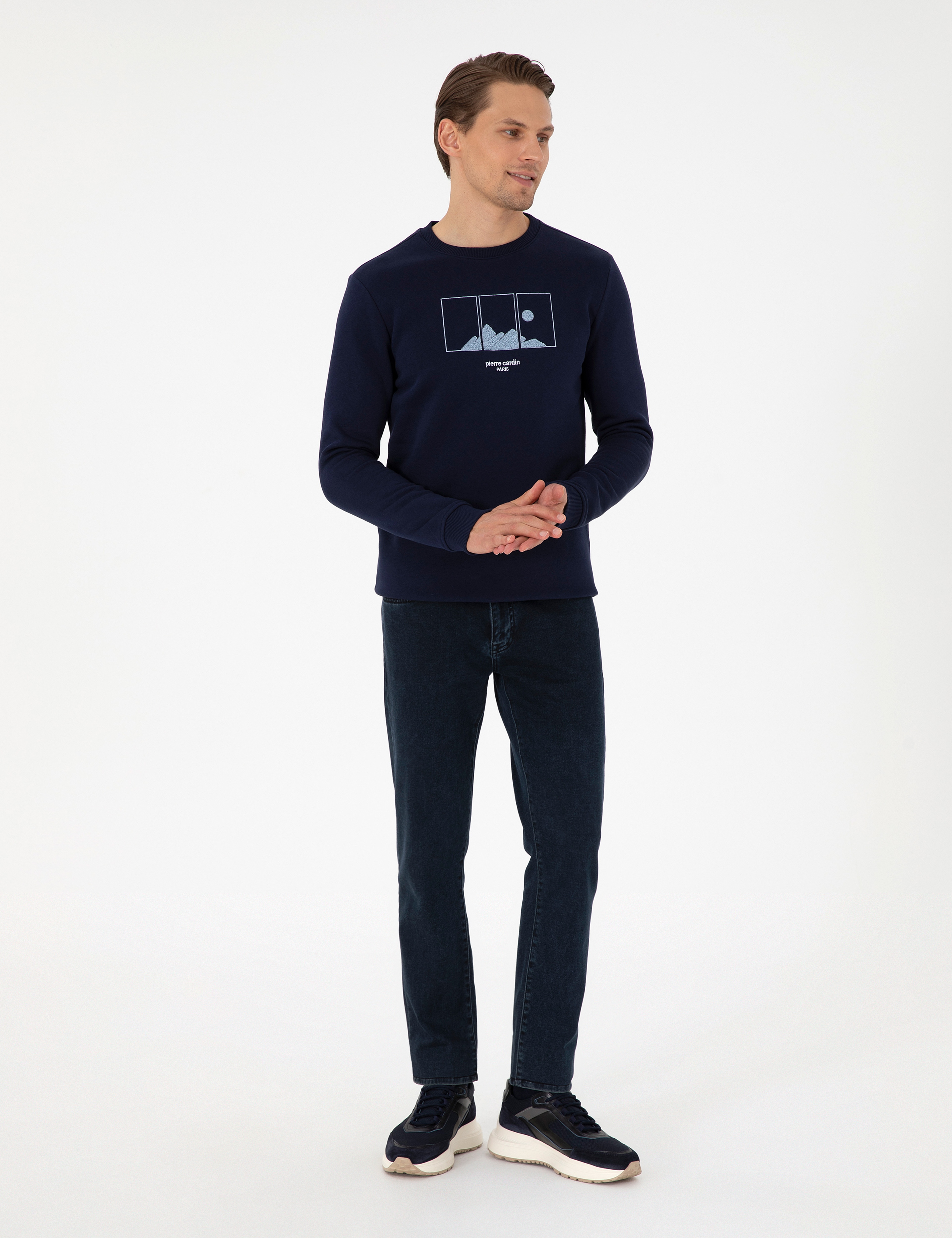 Lacivert Regular Fit Sweatshirt - Image 4