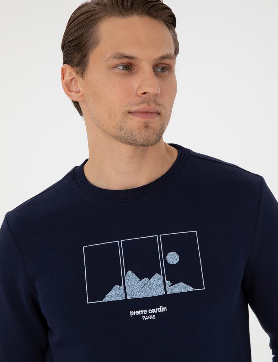 Lacivert Regular Fit Sweatshirt