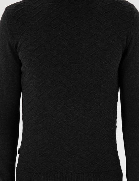 Antrasit Melanj Slim Fit Yarım Balıkçı Yaka Triko Kazak - 50300524017