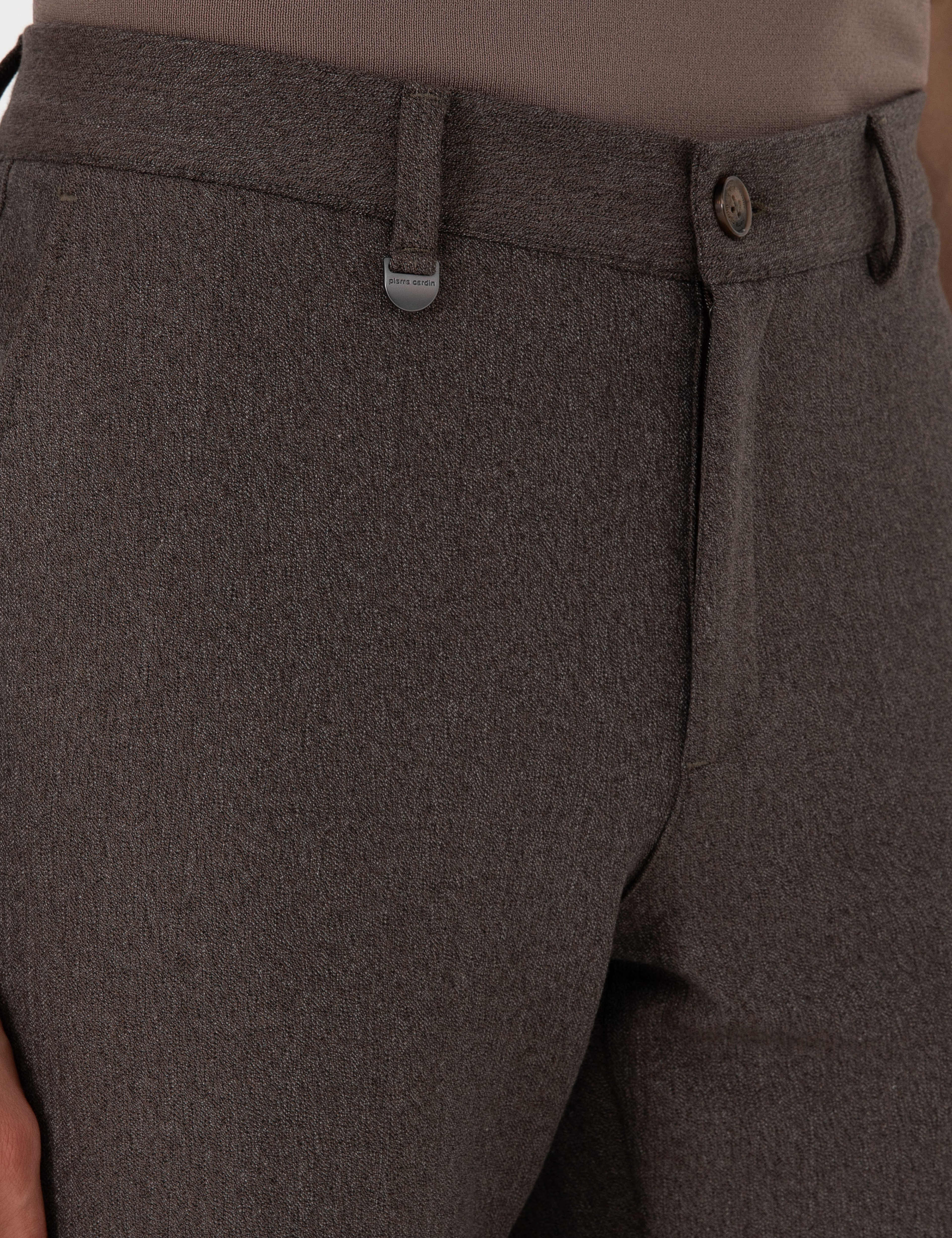 Kahverengi Slim Fit Kumaş Pantolon - Image 5
