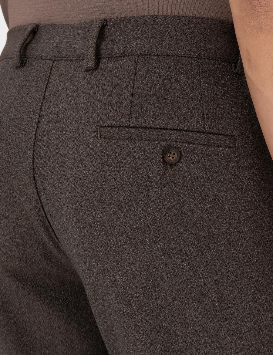 Kahverengi Slim Fit Kumaş Pantolon