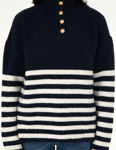 Lacivert Comfort Fit Düğmeli Kazak - 50298088002