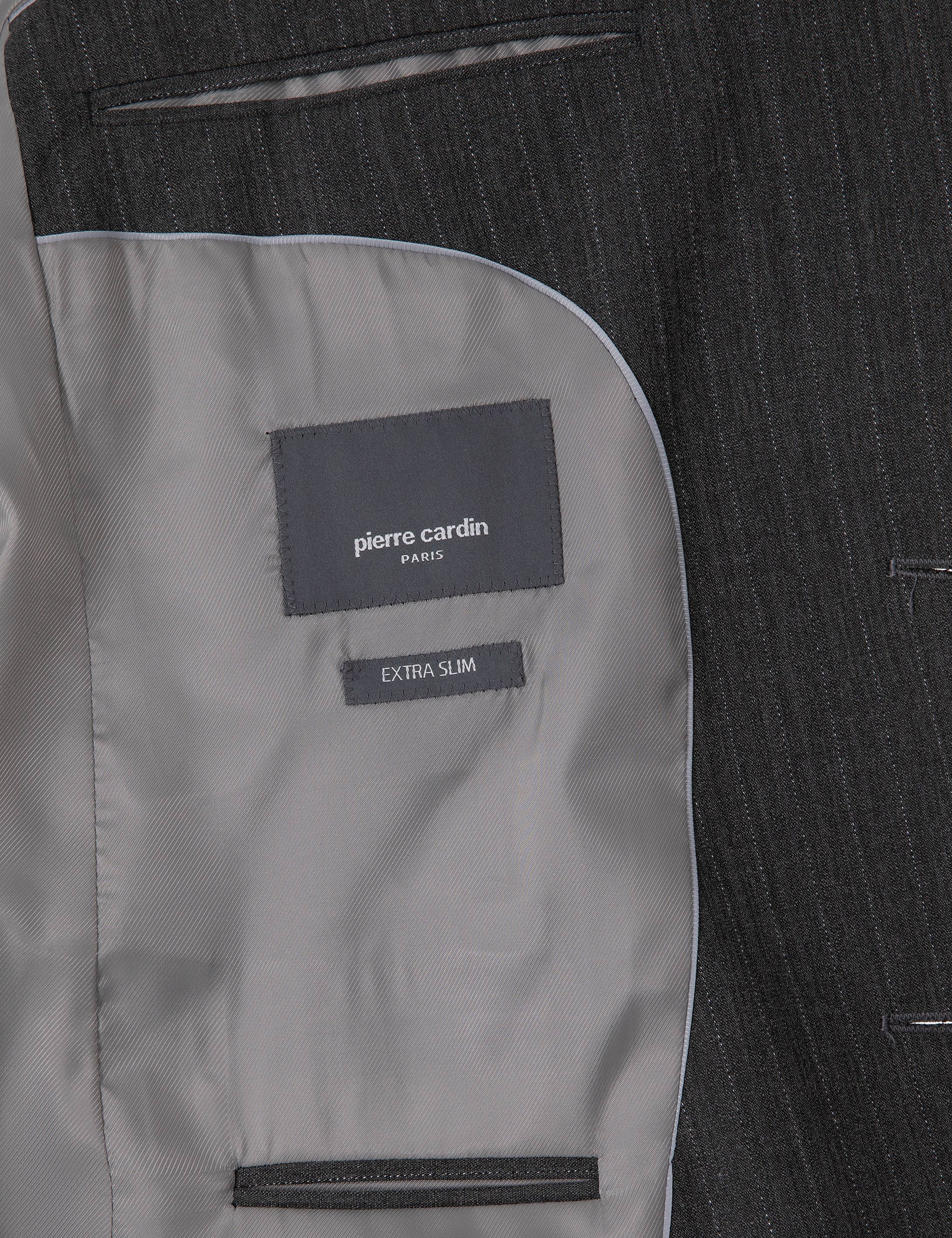 Antrasit Ex. Slim Fit Çizgili Takım Elbise