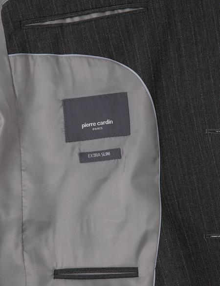 Antrasit Ex. Slim Fit Çizgili Takım Elbise - 50306730017