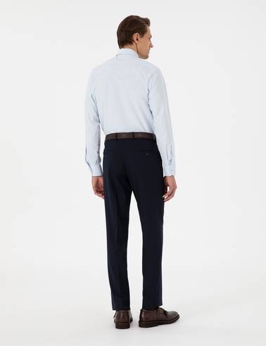 Lacivert Slim Fit Kumaş Pantolon