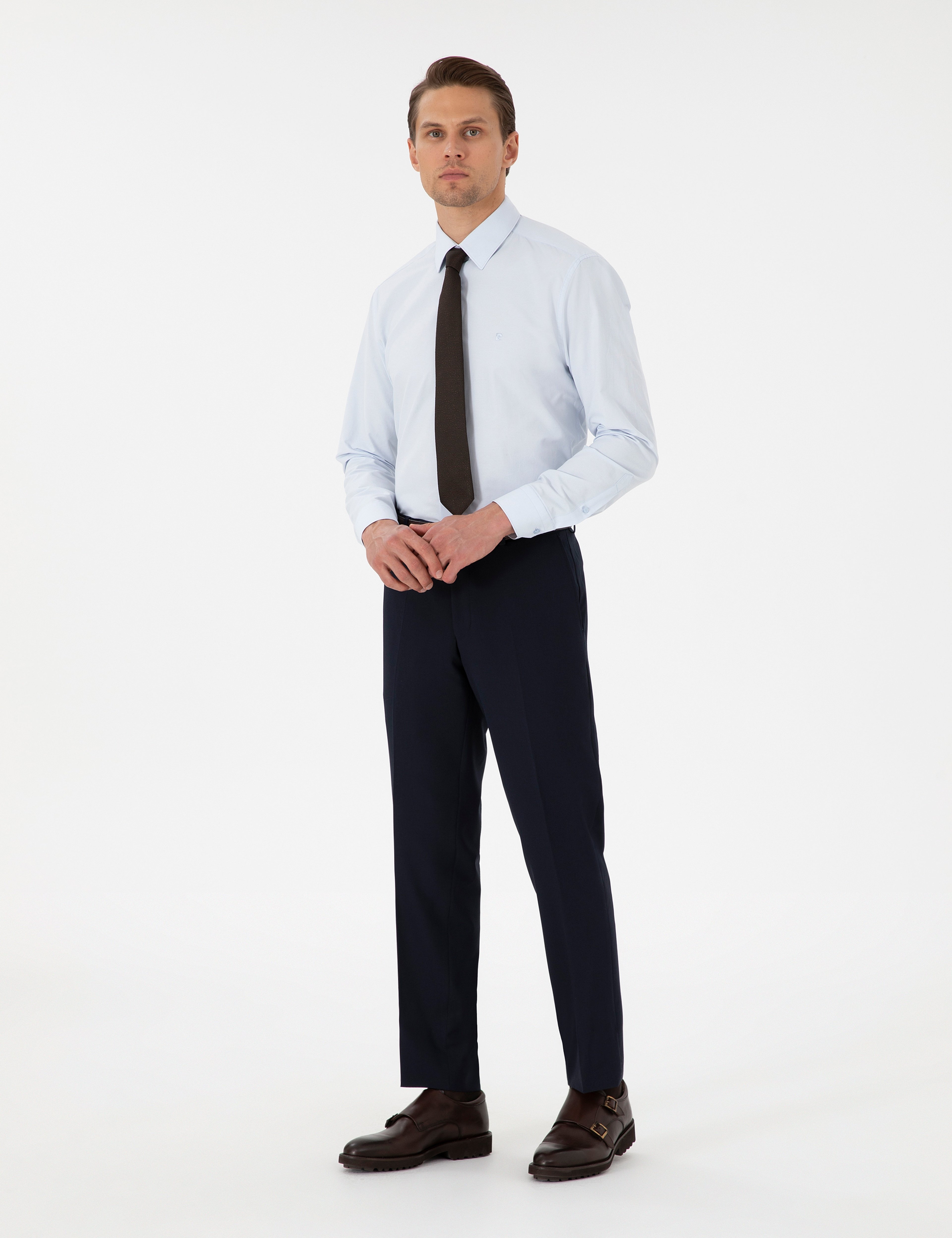 Lacivert Slim Fit Kumaş Pantolon - Image 3