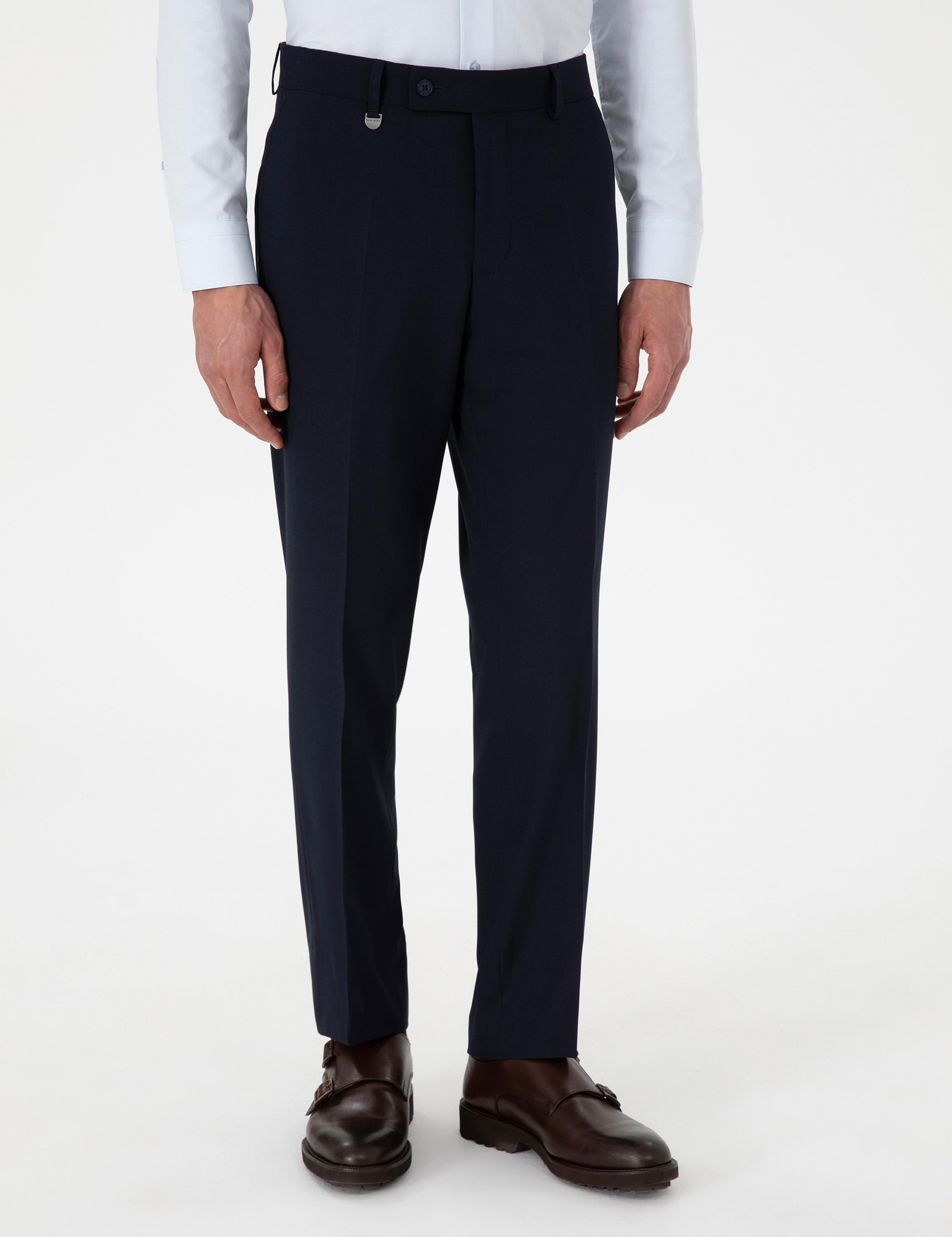 Lacivert Slim Fit Kumaş Pantolon