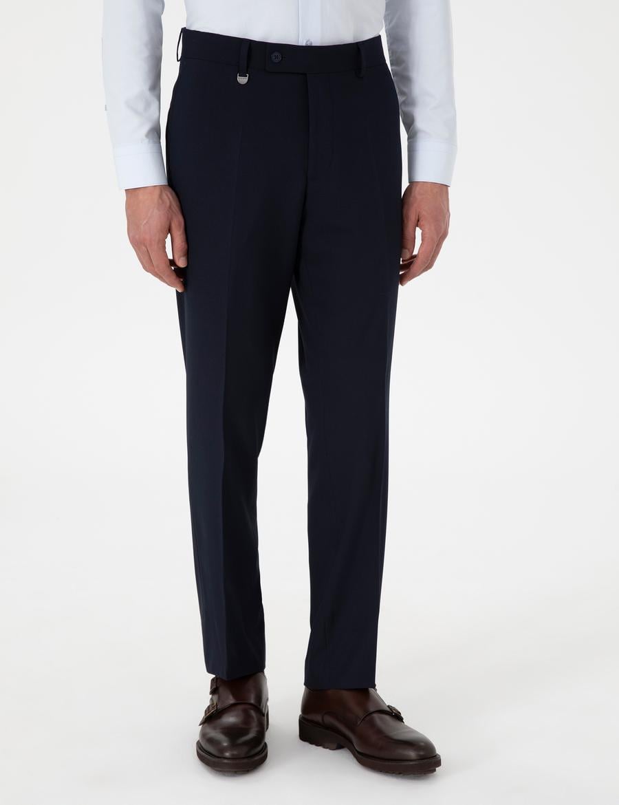 Lacivert Slim Fit Kumaş Pantolon