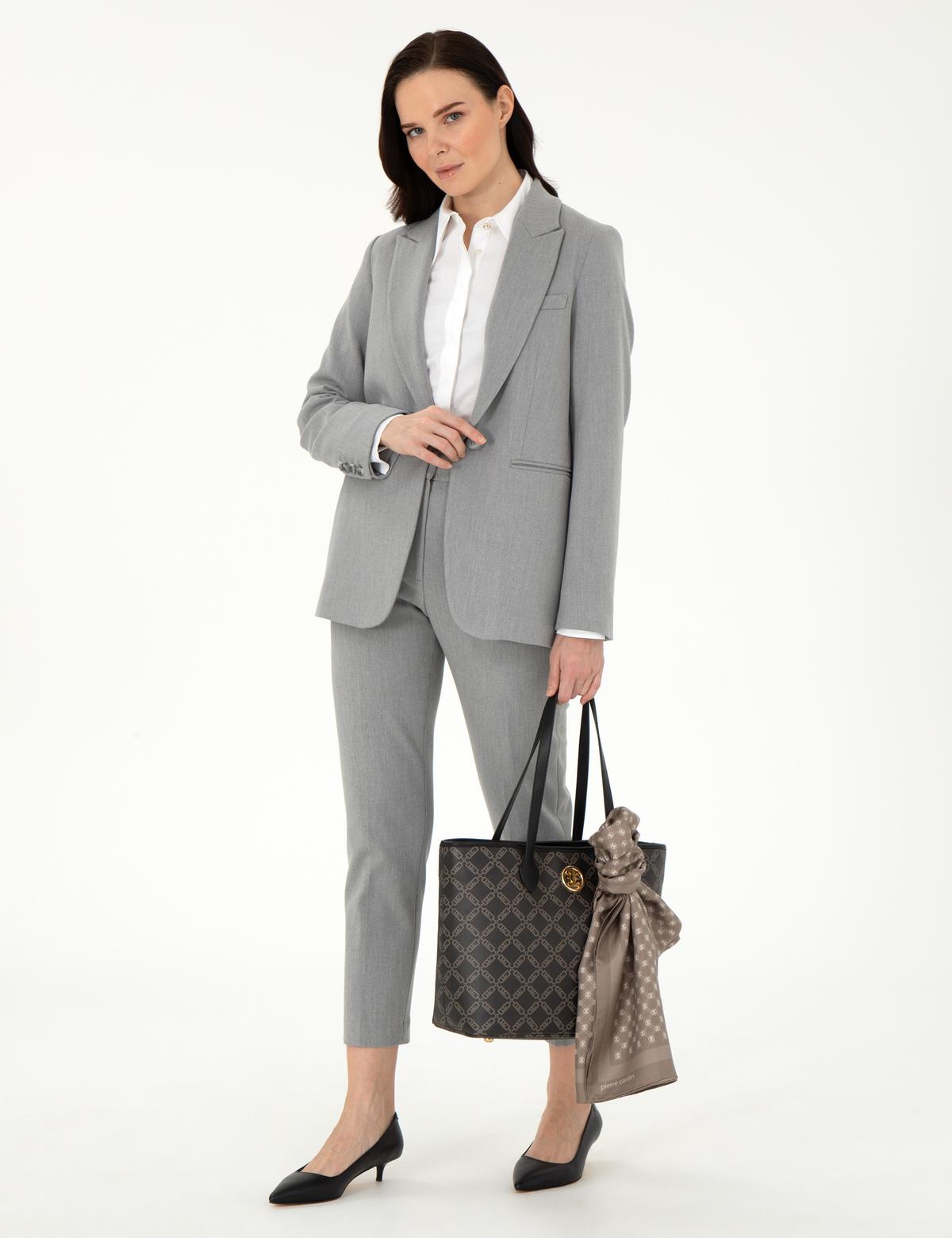 Gri Kumaş Pantolon - 50291158034