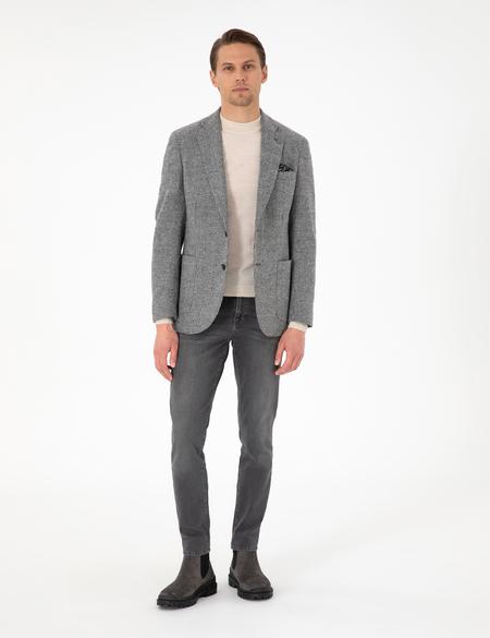 Gri Yün Karışımlı Ex. Slim Fit Ceket - 50291942017