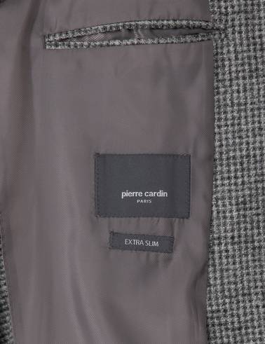 Gri Yün Karışımlı Ex. Slim Fit Ceket