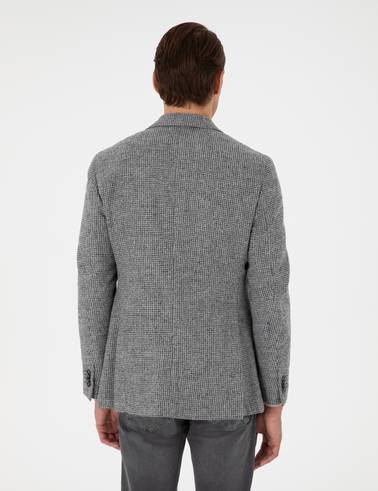 Gri Yün Karışımlı Ex. Slim Fit Ceket