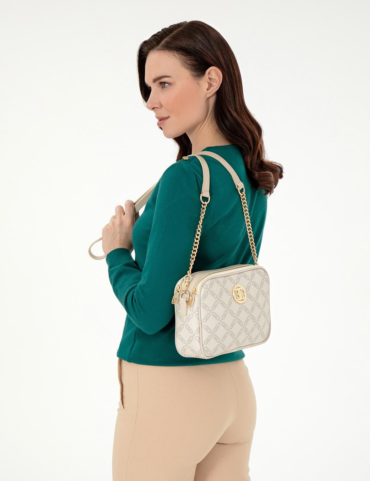 Beyaz Çapraz Çanta