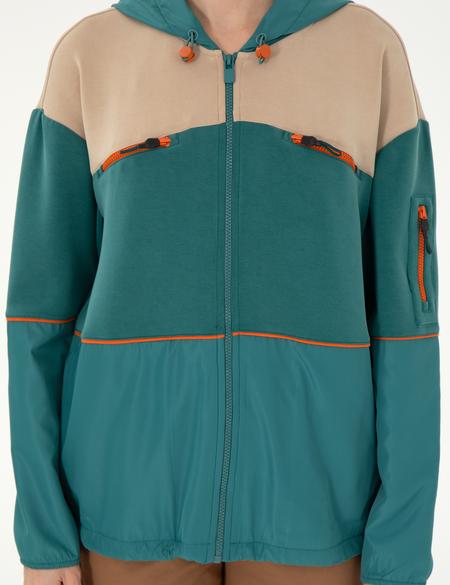 Koyu Yeşil Comfort Fit Sweatshirt - 50296139004