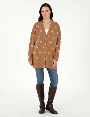 Camel Comfort Fit Triko Hırka
