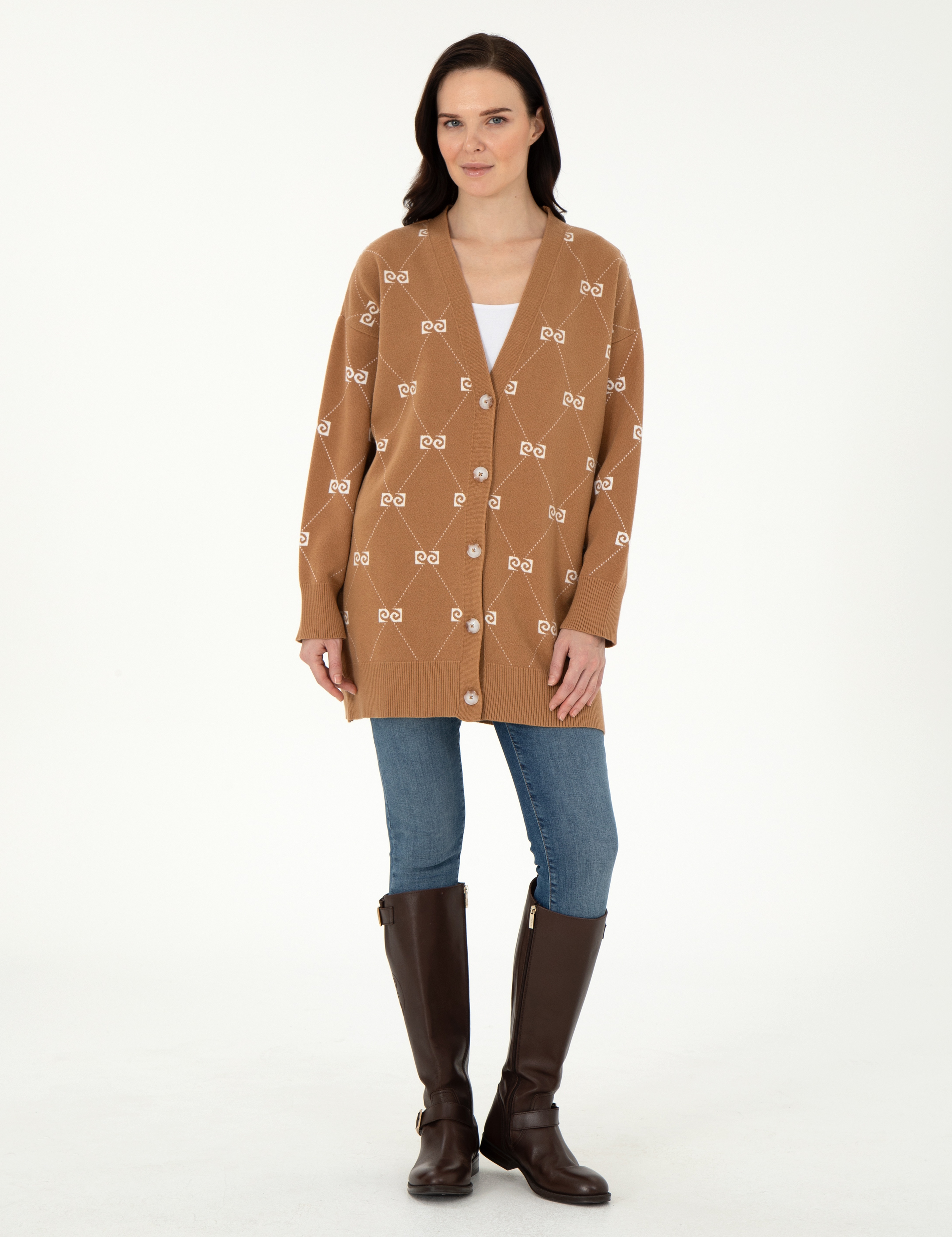 Camel Comfort Fit Triko Hırka - Image 4