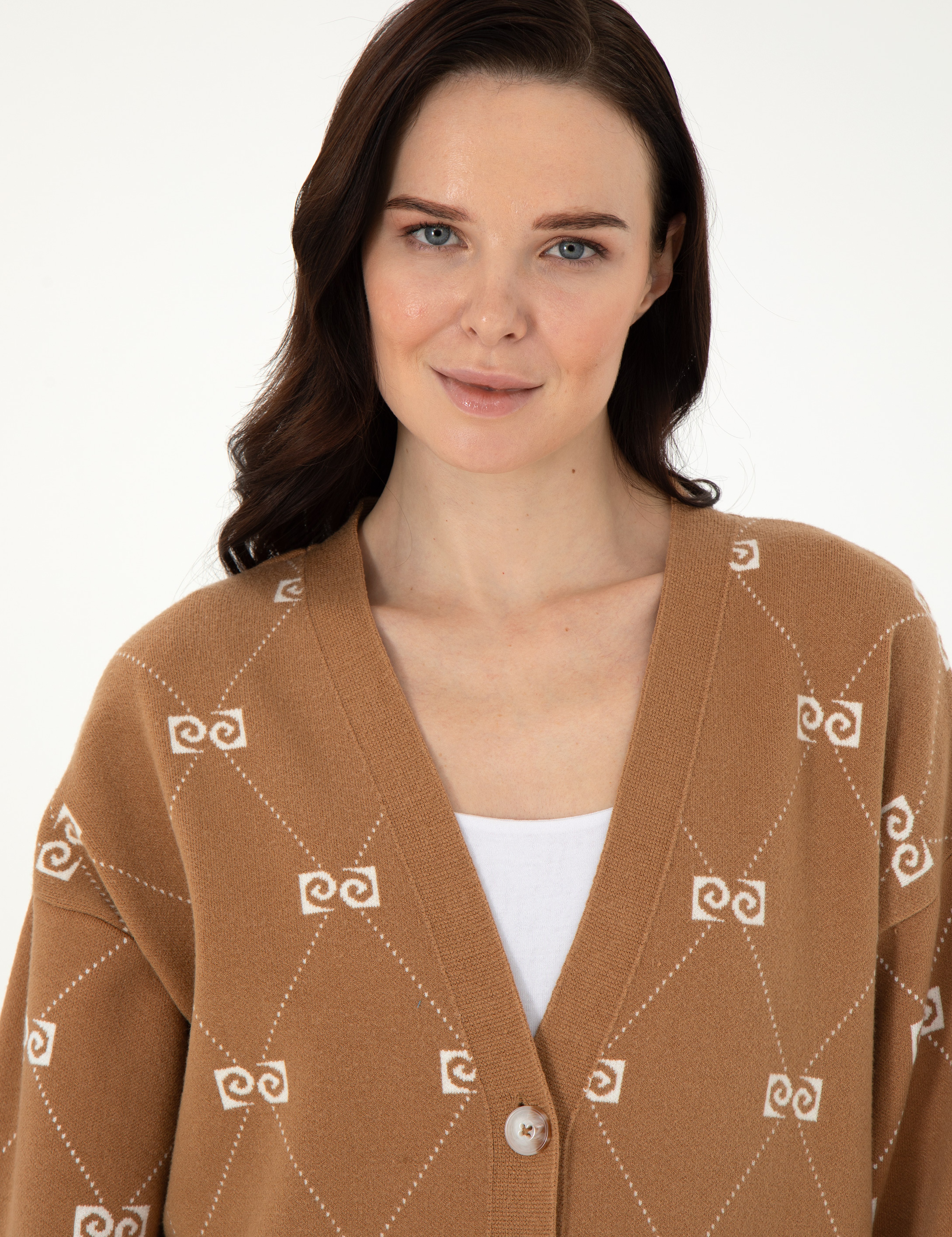 Camel Comfort Fit Triko Hırka - Image 2