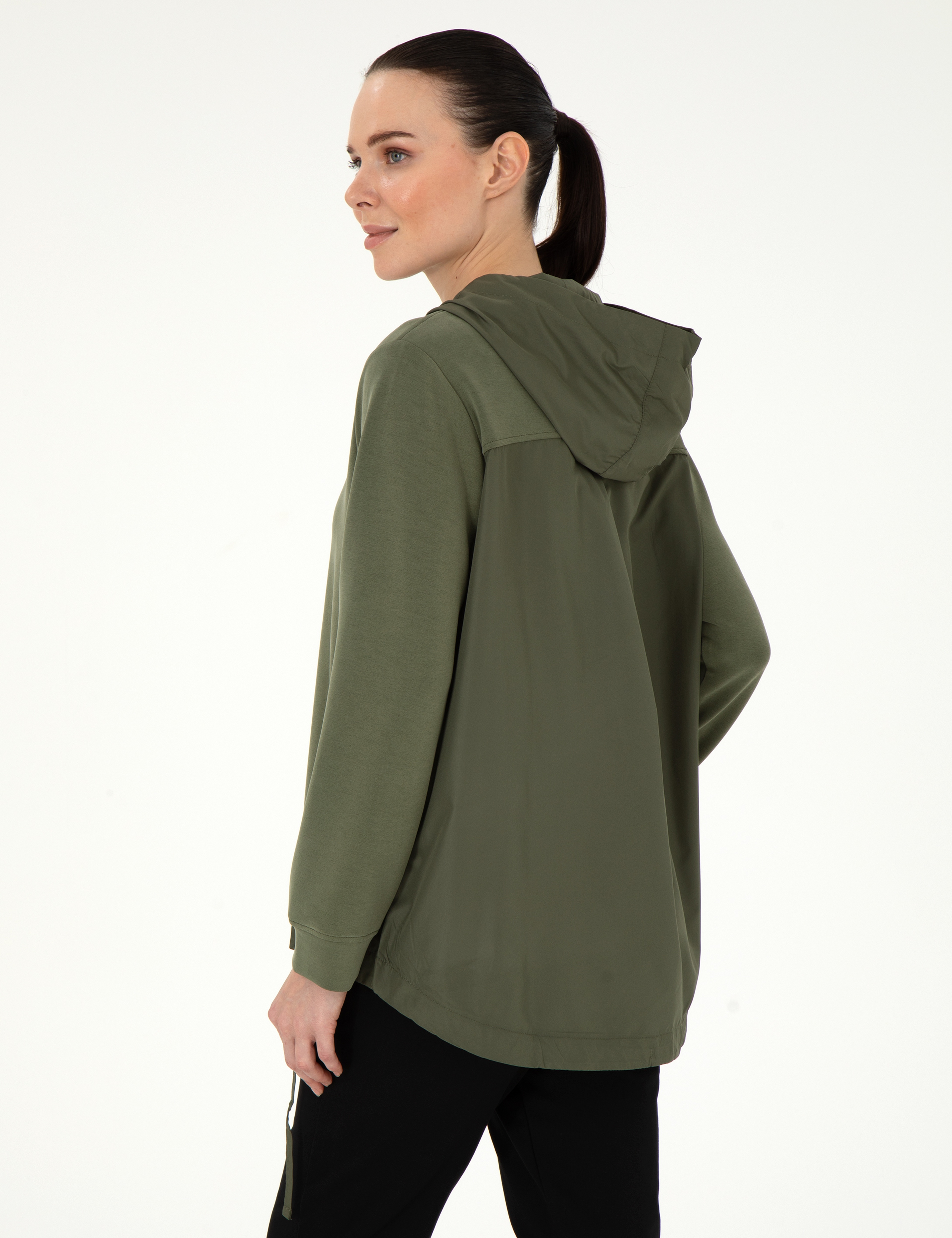 Haki Comfort Fit Modal Kumaş Sweatshirt
