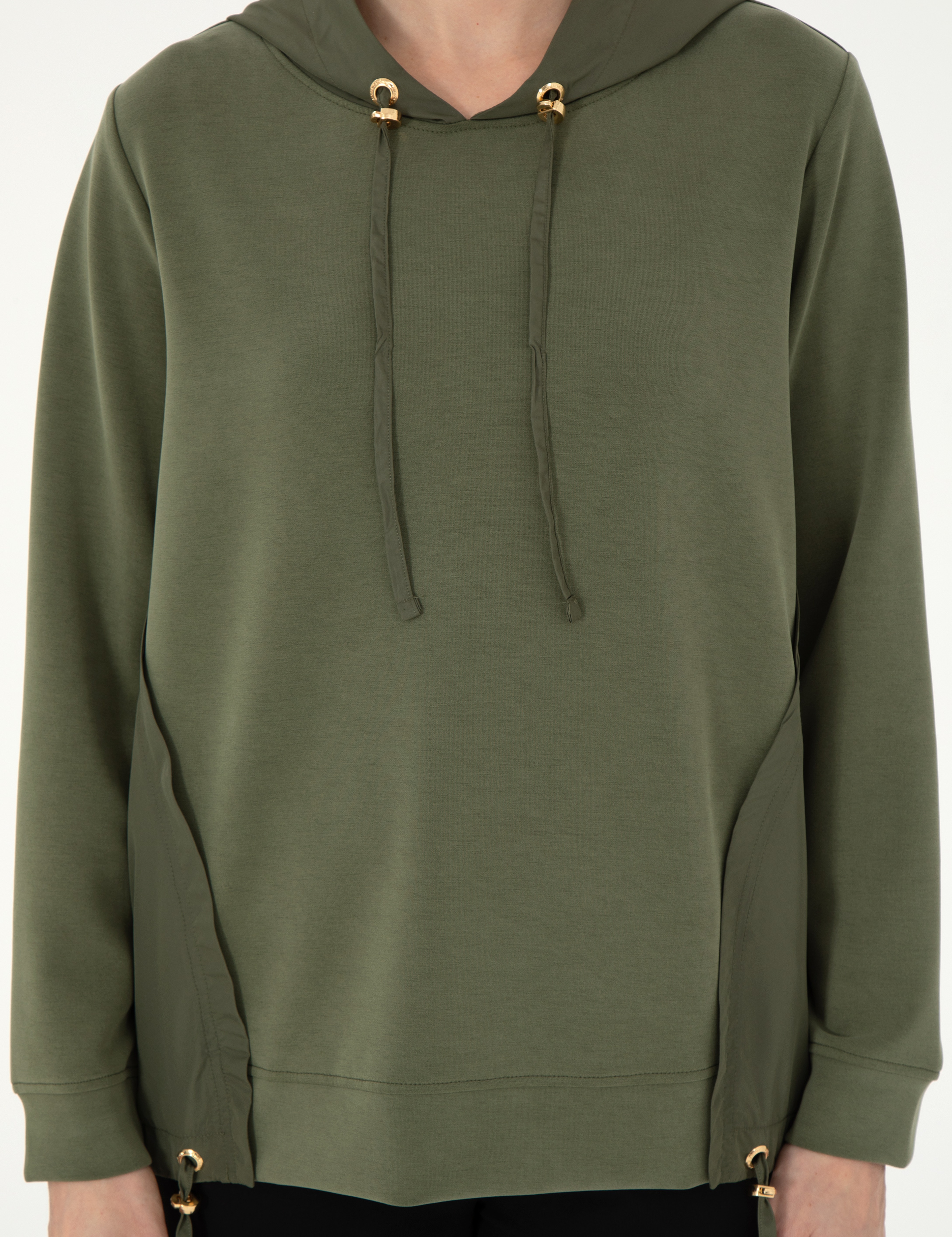 Haki Comfort Fit Modal Kumaş Sweatshirt - Image 6
