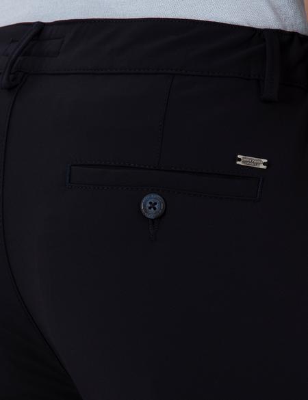 Lacivert Slim Esnek Jogger Fit Kanvas Pantolon - 50305839064