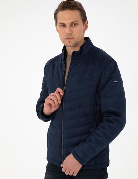 Lacivert Suni Deri Ceket - 50300519014