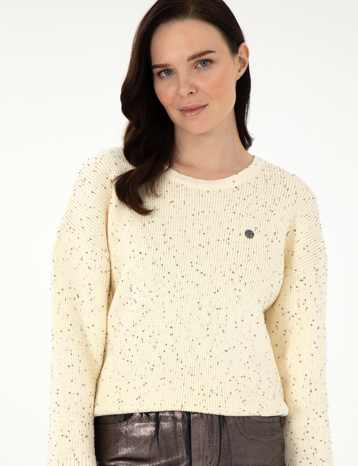 Ekru Comfort Fit Kazak - 50290560003