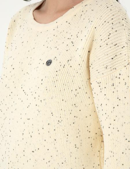 Ekru Comfort Fit Kazak - 50290560003