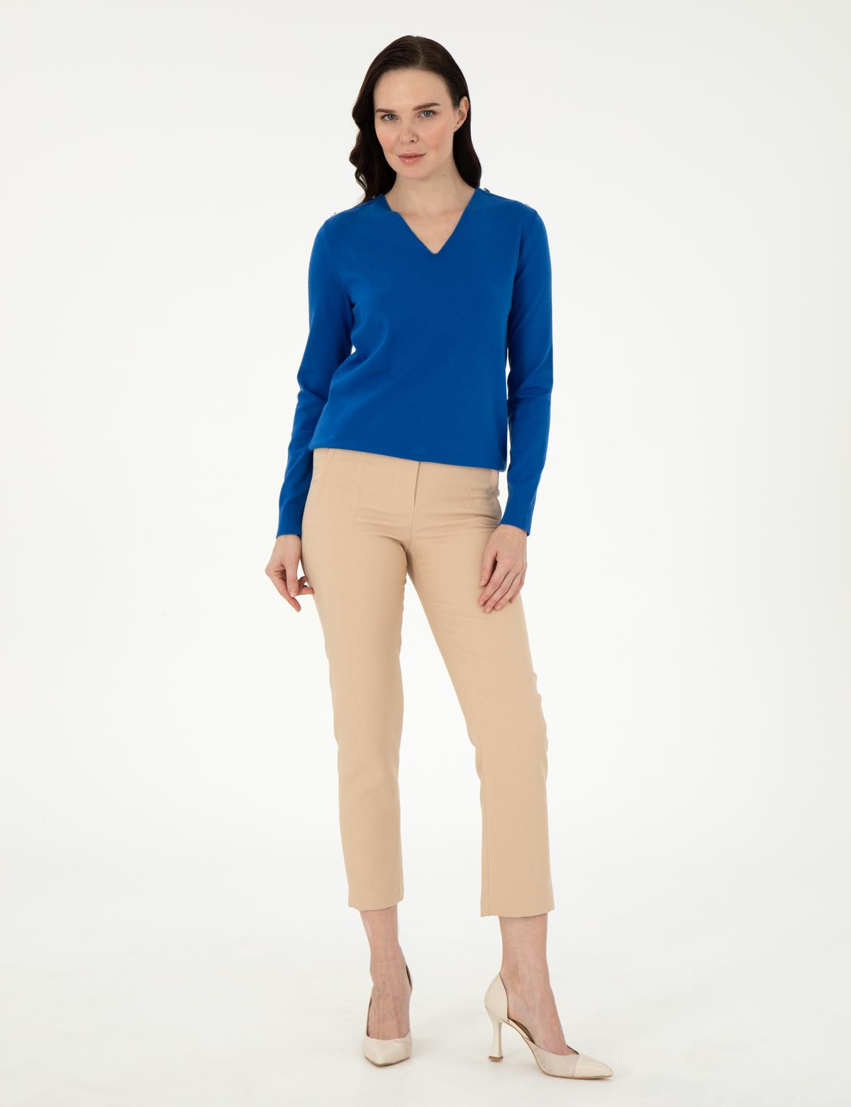 Saks Ex. Slim Fit Basic Kazak - 50290577004