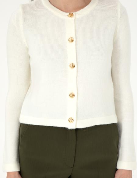 Ekru Crop Top Triko Hırka - 50300079006