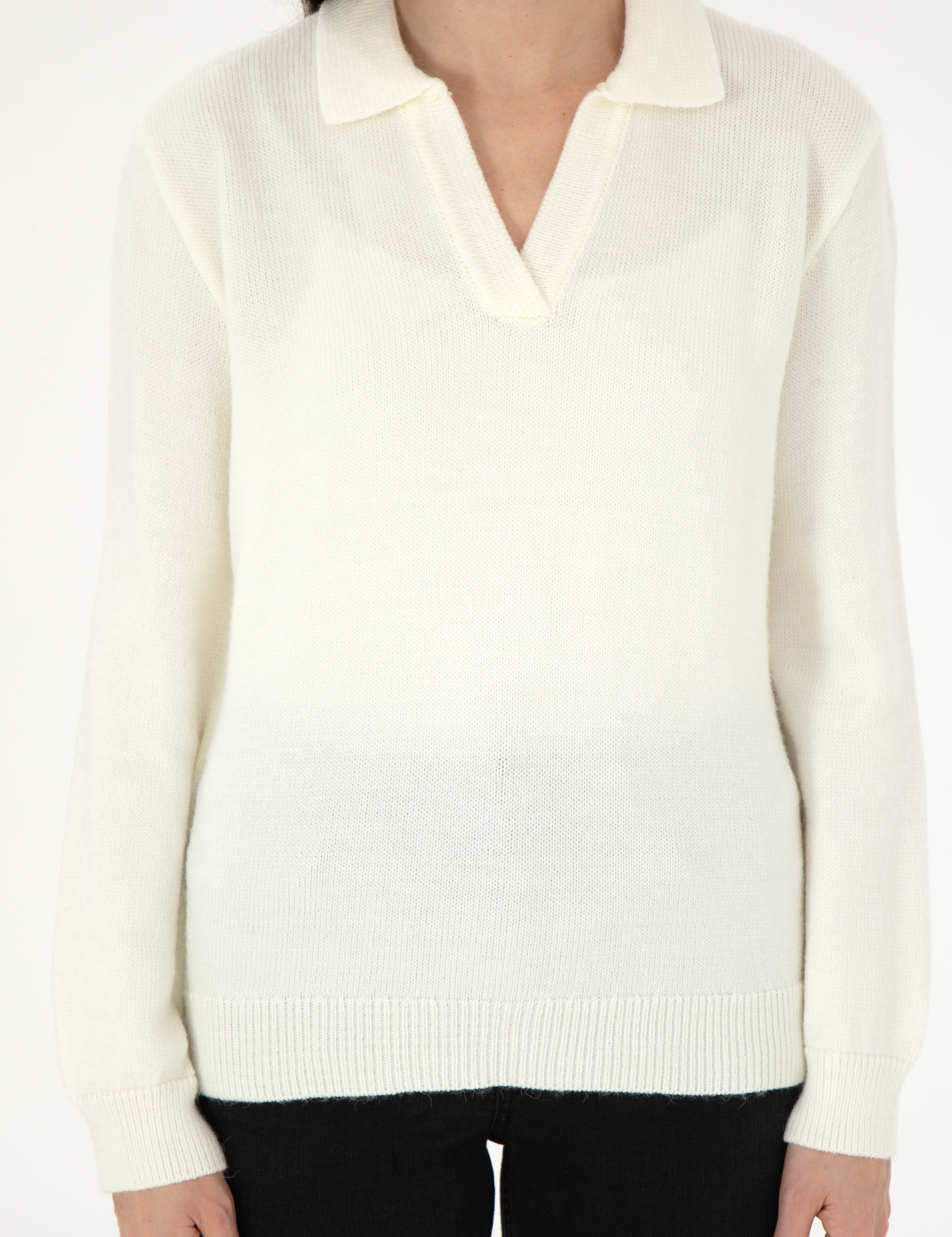 Bej Melanj Comfort Fit Kazak - Image 6