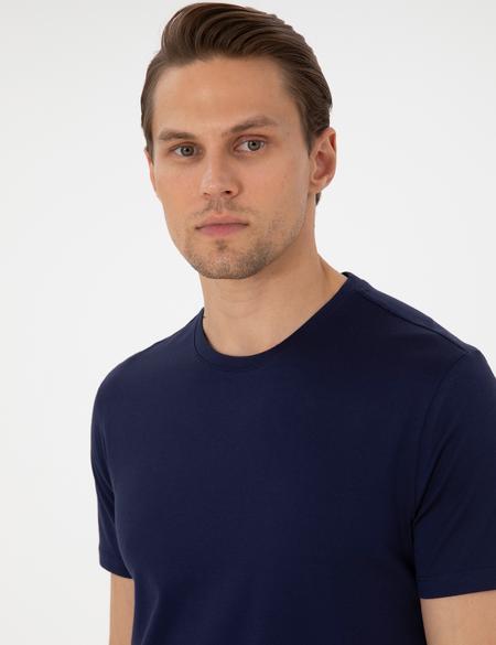 Lacivert Slim Fit Tişört - 50292118017