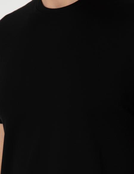 Siyah Slim Fit Tişört - 50292118024