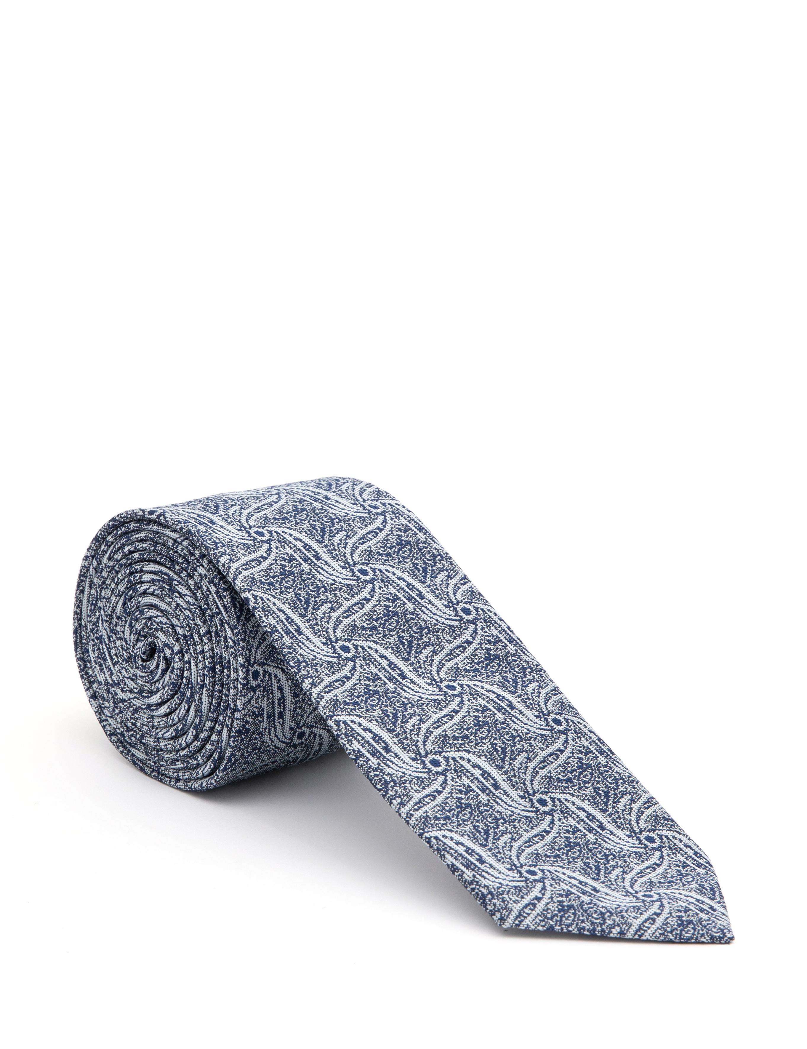 Mavi 3'lü Kravat-Mendil-Kravat İğnesi Set