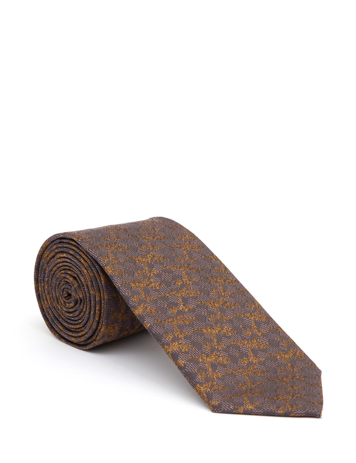 Turuncu 3'lü Kravat-Mendil-Kravat İğnesi Set - 50309610001